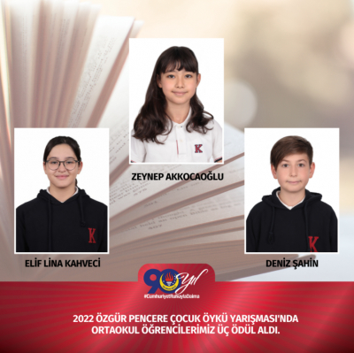 2022 Özgür Pencere Çocuk Öykü Yarışması&#039;nda Ortaokul Öğrencilerimiz Üç Ödül Aldı