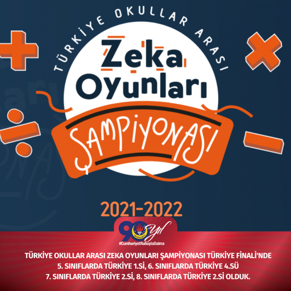 Zeka Oyunları Şampiyonası'nda Ortaokul Düzeyinde Tüm Takımlarımız Türkiye Derecesi Aldı