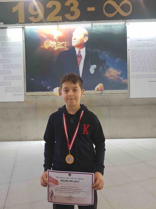 Öğrencimiz Doruk Efe TEKİN (4M) Türkiye Akıl ve Zeka Oyunları Yarışmasında İl Birincisi Oldu